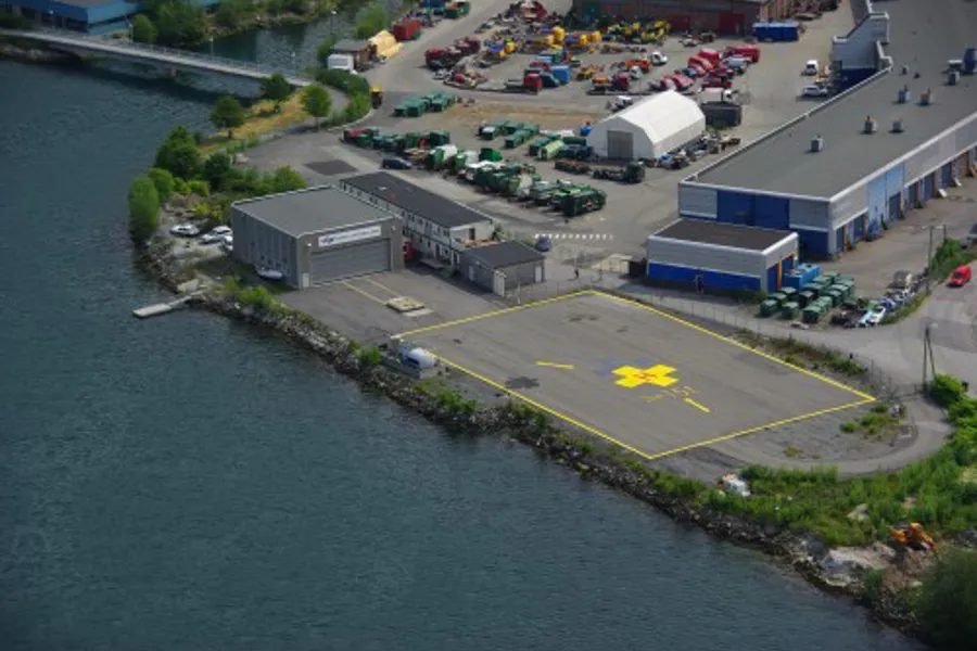 Base Bergen fra lufta